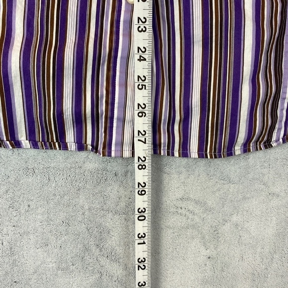 Jones New York  Shirt 2X Purple Stripes - Picture 10 of 12